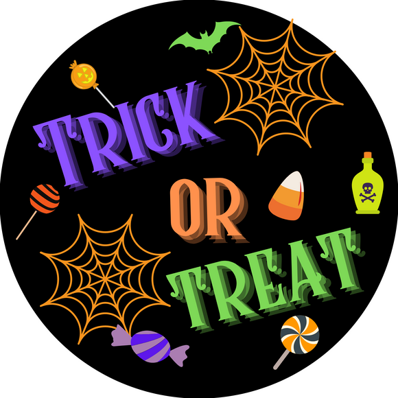 Trick Or Treat Halloween Sign (Choose Size)