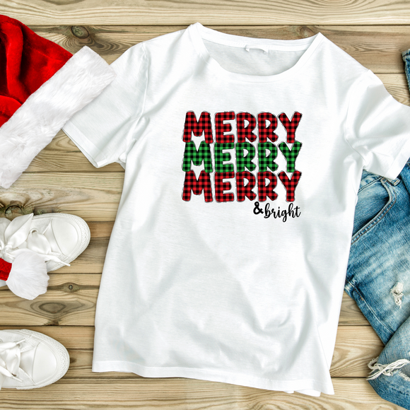 T-Shirt Transfer Merry and Bright