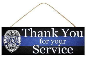 15"L X 5"H Police Thank You For Your Service