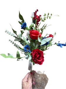 18" Rose Larkspur Patriotic RWB