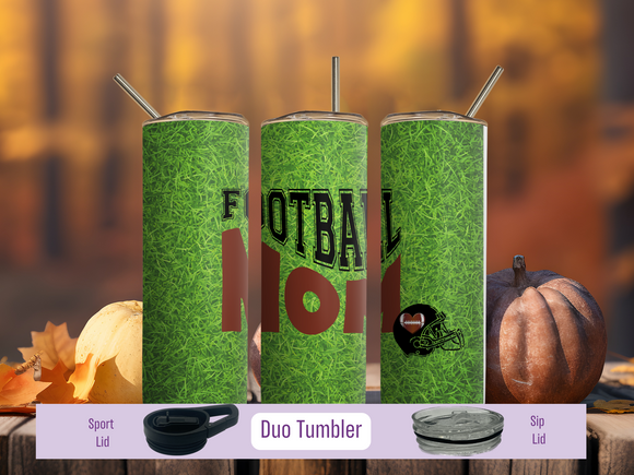 Mom Football Turf 20oz Duo Tumbler (Personalized Optional)
