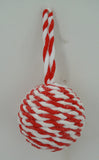 Twisted Ball 5" Ornament Red/White