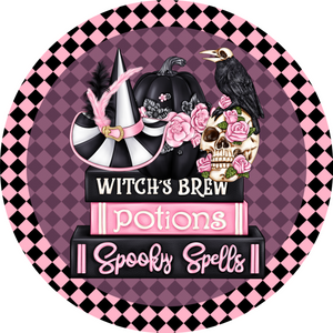 Pink Witch's Brew and Spells (Choose size)