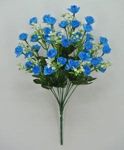 17.5" Mini Rose Bush x12 Blue