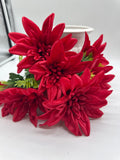 20” DAHLIA BUSH X 9 Red