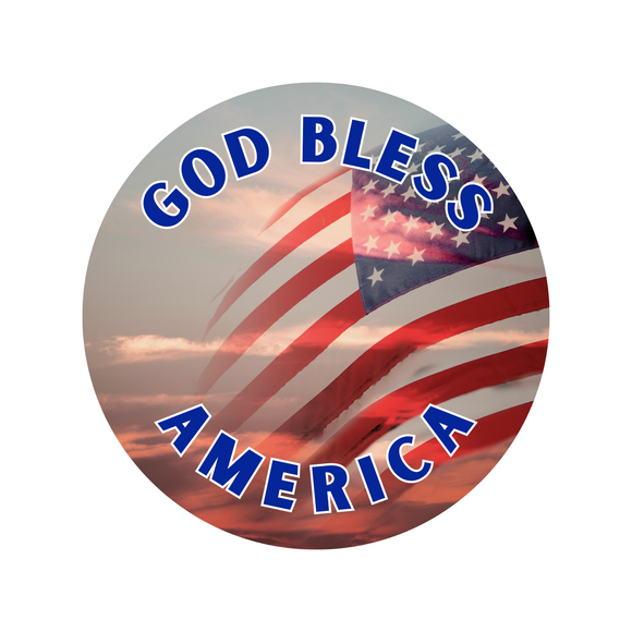 God Bless America Waving Flag ( Choose Size)