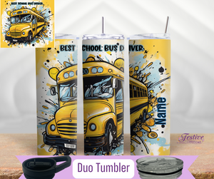 Best School Bus Driver 20 oz Duo Tumbler (Personalized Optional)