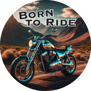 Born To Ride Motorcycle Metal Wreath Sign (Choose Size)