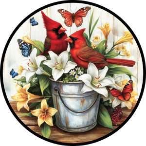Cardinal Garden Metal Sign (Choose Size)