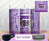 Cheerleader Mom Leopard 20oz Duo Tumbler (Personalized Optional)