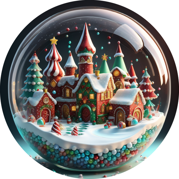 Christmas Village Snow Globe (Choose Size)