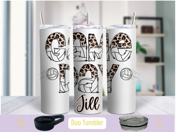 Volleyball Game Day 20 oz Duo Tumbler (Personalized Optional)