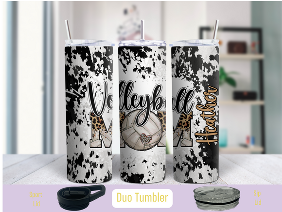 Volleyball Mom Tumbler 20 oz Duo Tumbler (Personalized Optional)