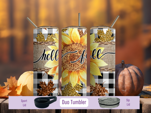 Hello Fall Duo Tumbler (Personalized Optional)