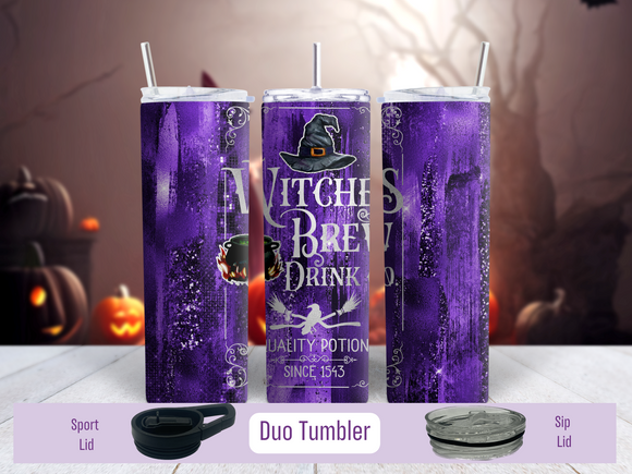 Witches Brew Halloween Tumbler Personalized Optional)