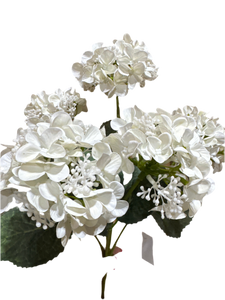 17" Hydrangea Bush Real Feel x 5 - Cream