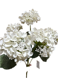 17" Hydrangea Bush Real Feel x 5 - Cream