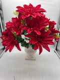 20” DAHLIA BUSH X 9 Red