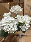 17" Hydrangea Bush Real Feel x 5 - Cream