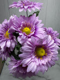 18" AFRICAN DAISY X 9 Purple