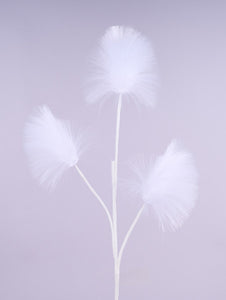 35"L Tassel Flower Stem White