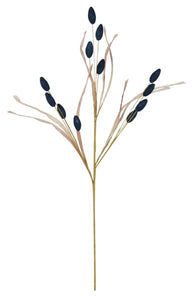 32"L Bunny Tail/Grass Stem Navy Blue