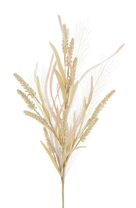 34"L Styro Bead/Paper Grass Spray Beige