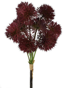 16"L Plastic Pompom Bundle Purple/Burgundy