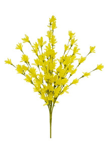 25"L Fabric Forsythia Bush Dk Yellow