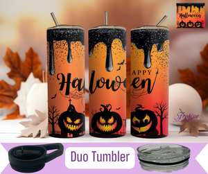 Hauntingly Fun Halloween Duo Tumbler | 20 oz Insulated Metal Tumbler