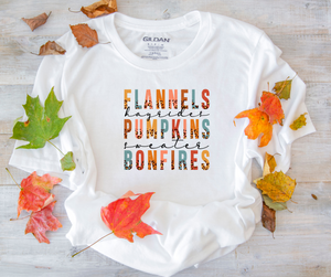 T-Shirt Transfer Flannels, Pumpkin, Hayrides.