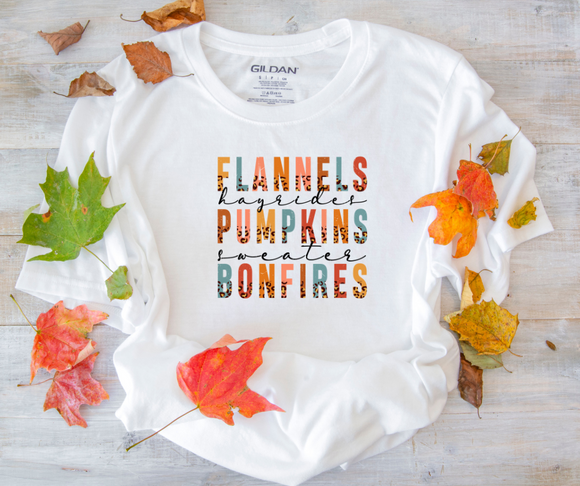 T-Shirt Transfer Flannels, Pumpkin, Hayrides.