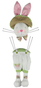 2 Piece 32"H Boy Bunny Decor Kit Cream/Ivory/Lt Grn/Pink