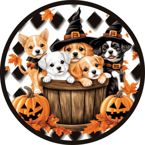 Halloween Puppy Party Sign (Choose Size)