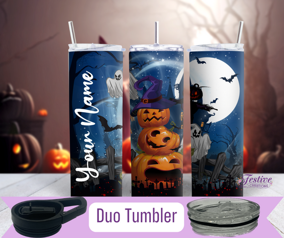 Spooky Halloween Stacking Jack O Lantern Tumbler (Personalized Optional)