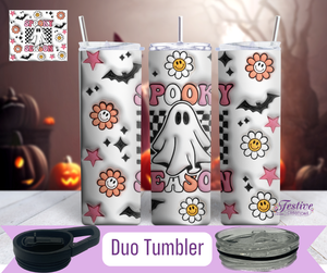 Spooky Season Duo Tumbler | 20 oz Double-Wall Insulated Metal Tumbler