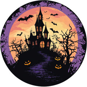 Haunted House Dead Woods Metal Sign (Choose Size)