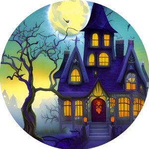 Haunted House Halloween Sign (Choose Size)