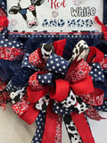 Red, White and Moo Cow Wreath Kit