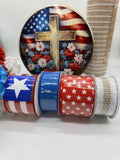 Patriotic Cross Wreath Kit – Faith and Freedom Design