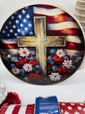 Patriotic Cross Wreath Kit – Faith and Freedom Design