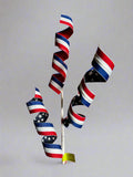 28” Stars Stripes Frizzy Curly Spray x 3