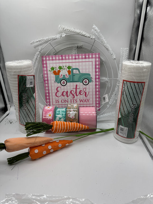 Easter Bunny Carrot Patch Wreath Kit