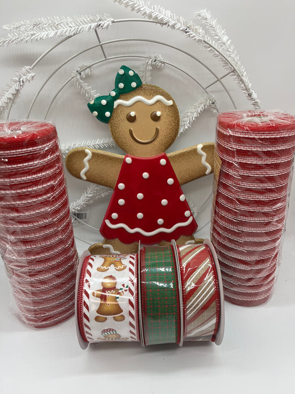 Gingerbread (Girl) Wreath Kit