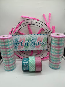 Let It Snow Glistening Wreath Kit