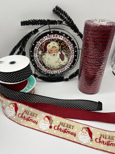 10" Winking Santa Leopard Wreath Kit