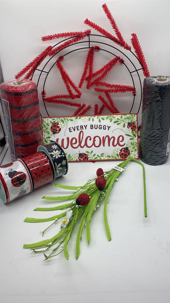 Welcome Ladybug Wreath Kit