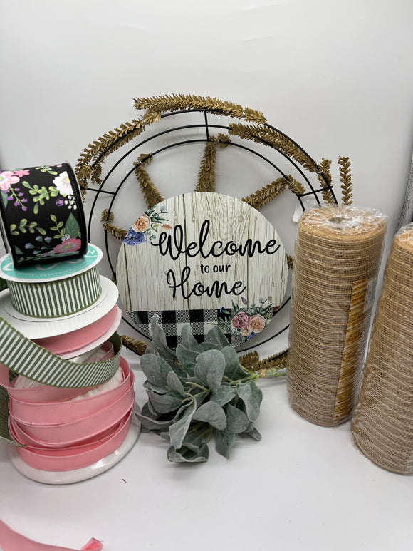 Welcome To Our Home Wreath KIt ( Choose Style)