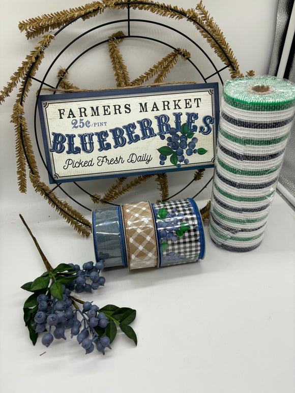 Farmers Market Fresh Blueberry Wreath Kit