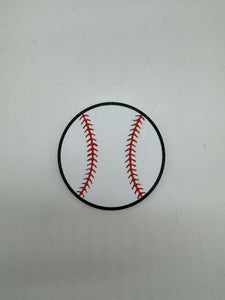 4" Diameter Hard Plastic Baseball Decorative Attachment